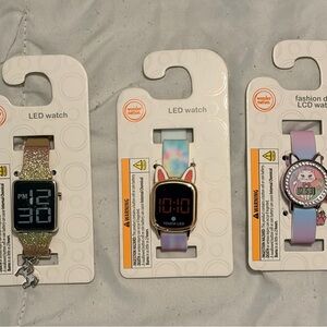 Wonder Nation Glittery Gold and Pastel Smartwatch Set